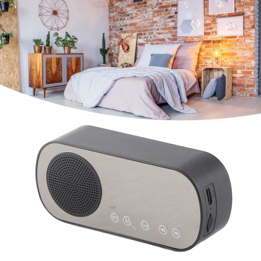 Dual Alarm Clock Radio With Bt Speaker Portable For Travel & Sports 7901376232749