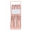 5Pcs Portable Makeup Brushes Set with Mirror Box, Apricot Pink 12