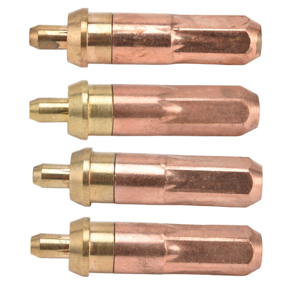 4Pcs Brass Copper Acetylene Cutting Tips Nozzles For Torch 1#-4# 8241376233377