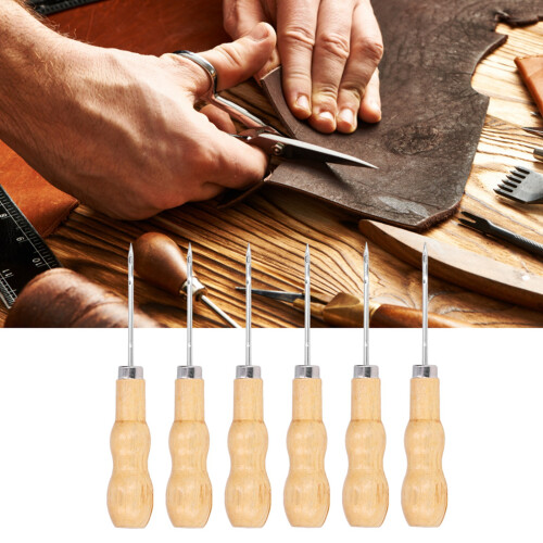 Durable 10Pcs Leather Sewing Awl 125mm Tool Kit for Easy Crafting