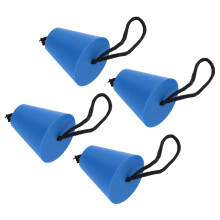4er Set Silikonschachtenstopfen mit Haspel für Kajaks & Kanus, Blau