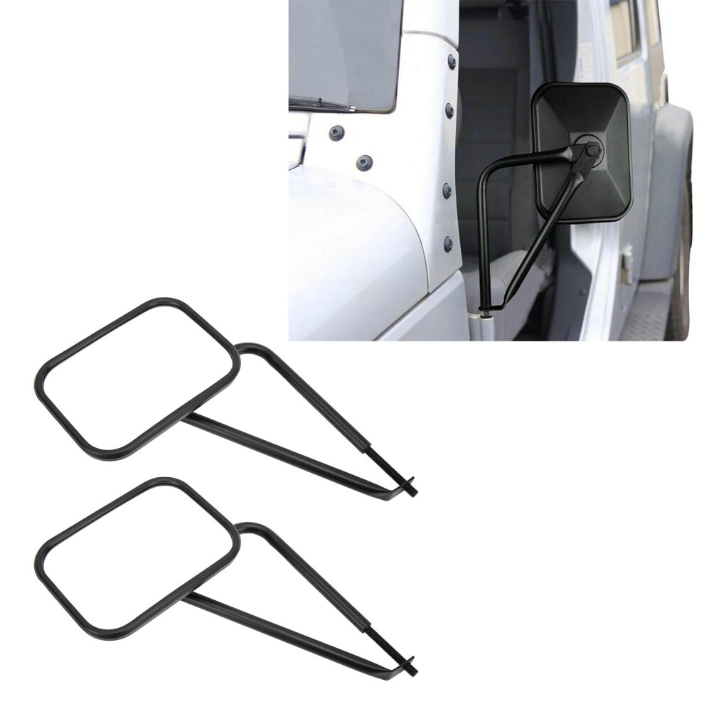Jeep Wrangler Jk Jl Tj Yj Cj Side Mirror Adjustable & Sturdy 4631376235909