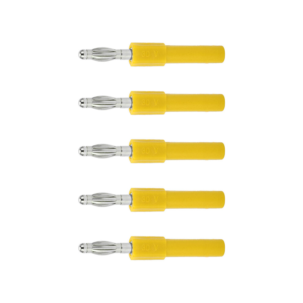 5Pcs 4Mm To 2Mm Banana Plug Adapter, 36A, Yellow, Model J.20011 3131376238036