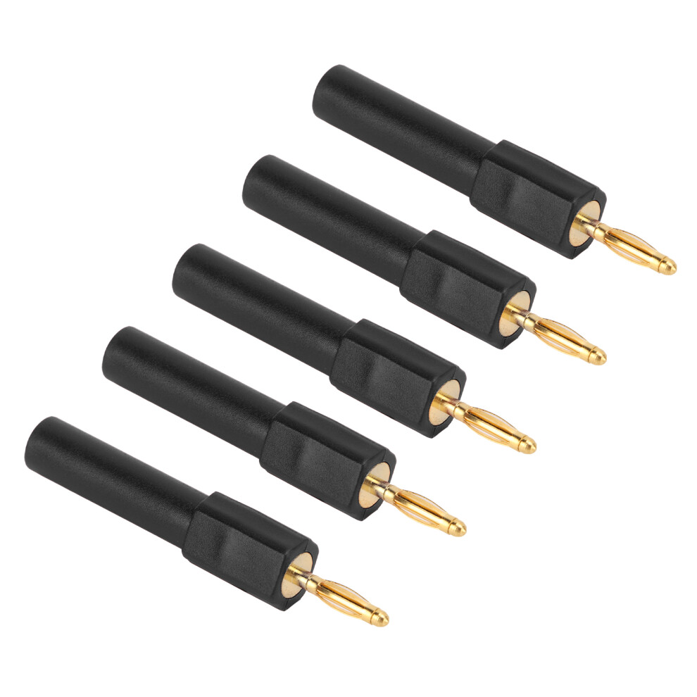 5Pcs Convert Banana Plug 2Mm-4Mm Black, Brass, J.20011 4621376238468