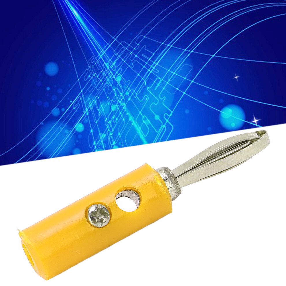 4Mm Banana Plug Jt-002 Solder-Free Wiring Connector Yellow 4321376238689