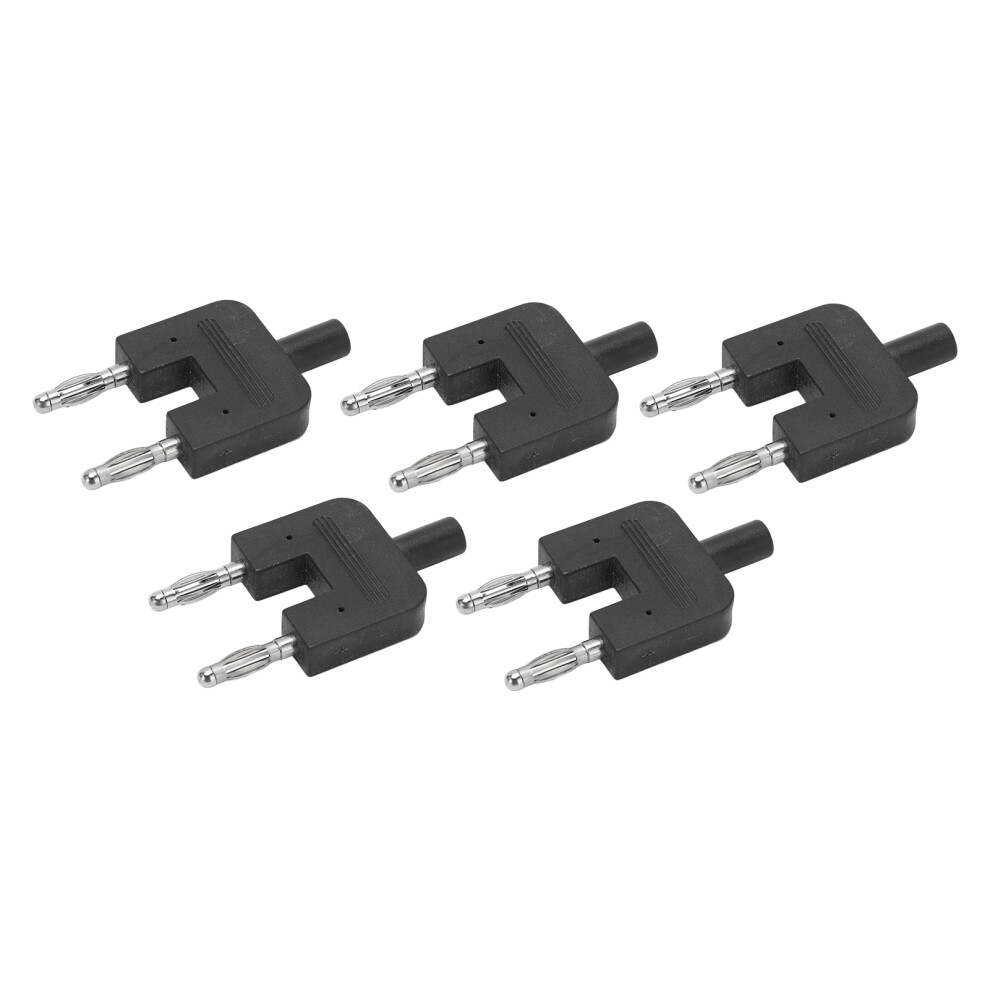 Bundle Of 5 Banana Plugs 1 Female To 2 Male Double Row Good Conductivity Black 3051376238808