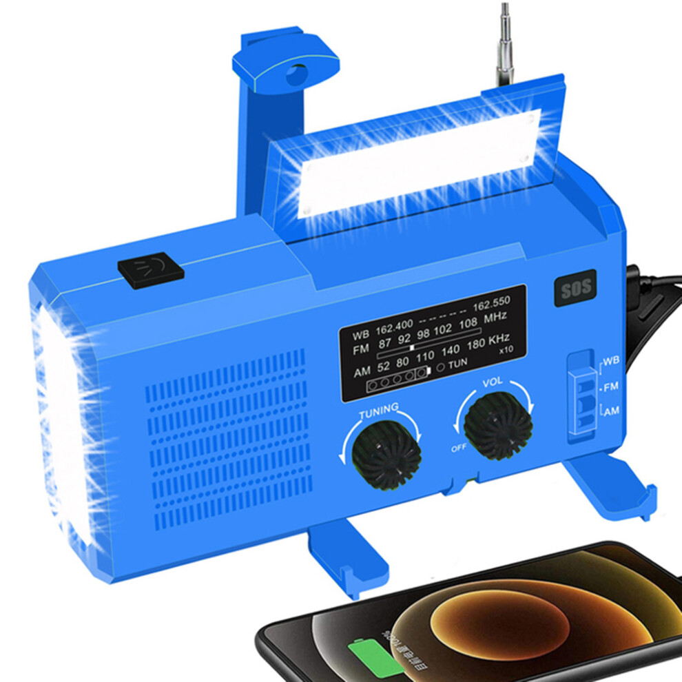 Portable Emergency Radio, Stay Informed With Automatic Noaa Weather Alerts, Versatile 5000Mah Rechargeable Battery, Solar Hand Crank For Continuous Po 9463374089582