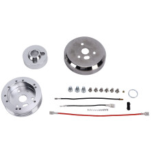Polished Hub Adapter for Steering Column, Durable in Using Advanced Manufacturing Technology with Direct Bolt-On Compatibility, Universal 5 and 6