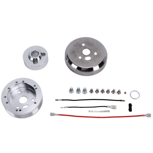 Polished Hub Adapter for Steering Column, Durable in Using Advanced Manufacturing Technology with Direct Bolt-On Compatibility, Universal 5 and 6