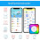 Inkless Thermal Printer for Smartphone Connectivity, Portable Compact Sticker Maker with RGB Light, Bluetooth Connection Wireless Printing for Labels 8