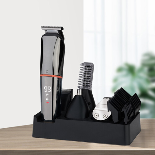 Electric Beard Trimmer for Men, Cordless Design with LED Display, Multi-Functional Trimmer Kit Featuring High Performance Sharp Blades, USB 1