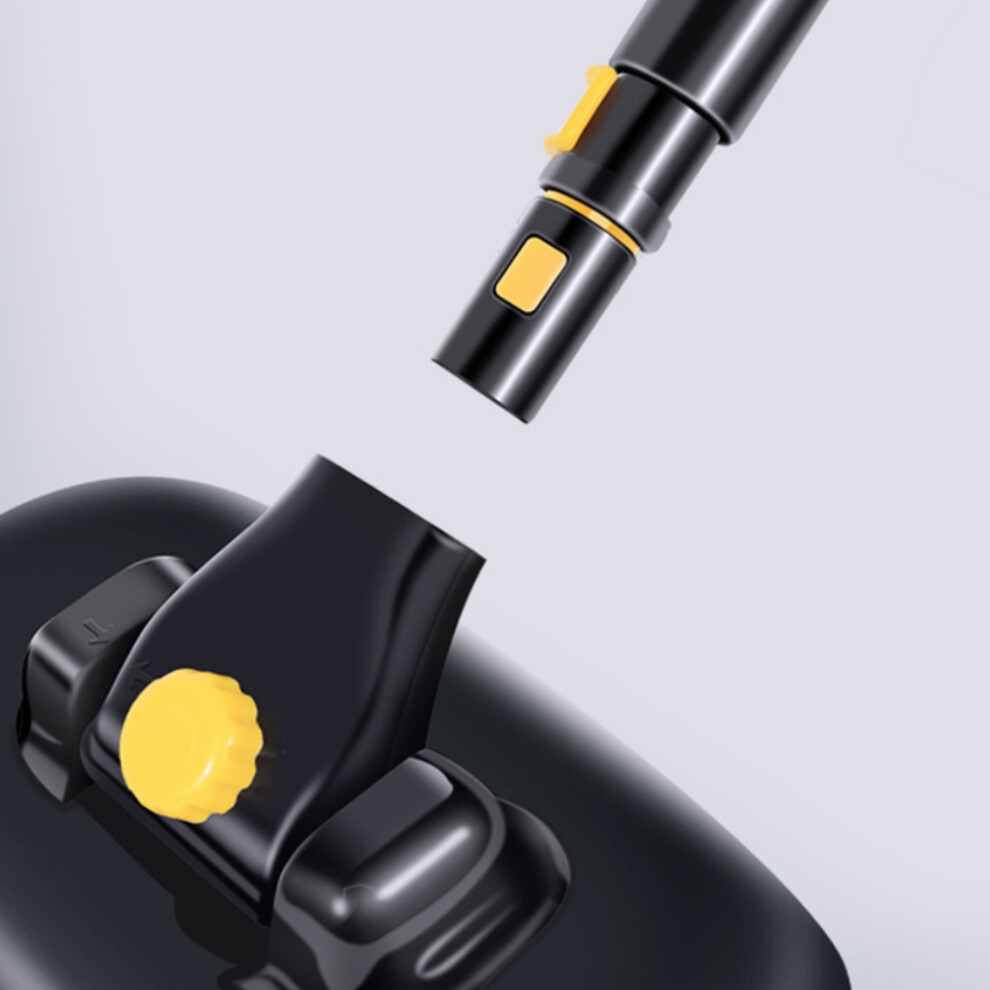 Black/Yellow Elbow Chenille Car Wash Brush Mop, Telescopic 102Cm, &
