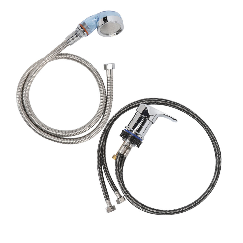 Unisex Salon Shampoo Bowl Faucet Kit With 120Cm Copper Hose & Chrome Finish