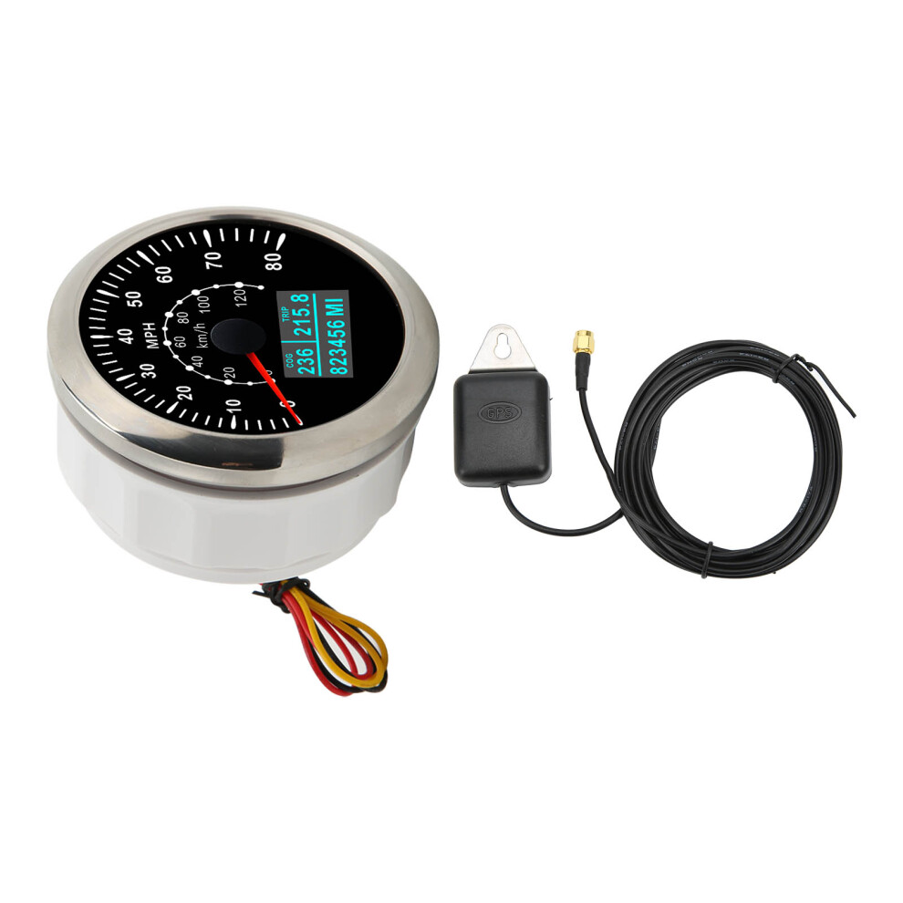 85Mm Waterproof Gps Speedometer Odometer 80Mph 120Km/H With Color Backlight 8451382307577