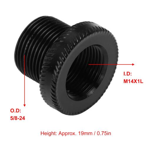 Universal Metall Autoölfilter-Adapter 5/8-24 auf M14x1L Schwarz 2