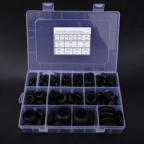 200 Pcs Harness Ösen Gummi Beibehaltung Ring 1