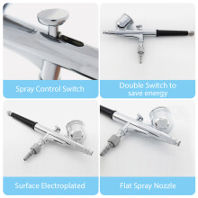 Mini-Airbrush-Set mit 0,3 mm Nadel, 2 ml Becher, tragbares leises Werkzeug