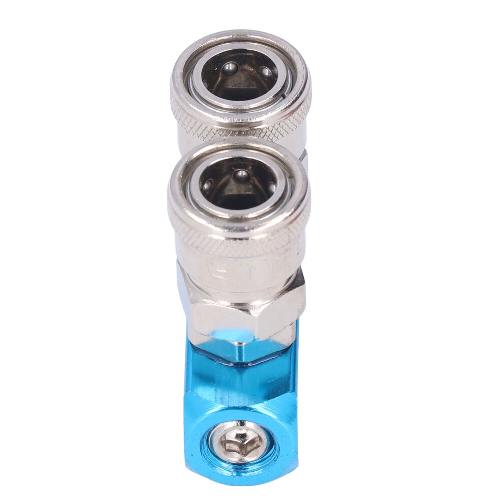 G1/4 Air Distrib. Block Sml-2, 2 Ways, Aluminum & Steel 4951376245495