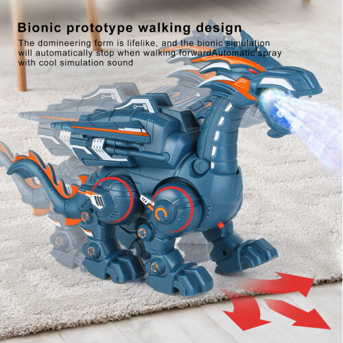 ABS Mechanical Dinosaur Toy - Sound Lights & Mist Features 2
