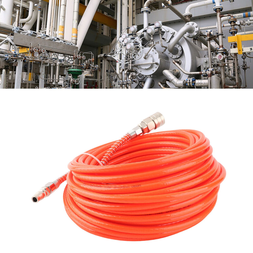 High Pressure Air Hose 20M 1/4In Npt Pu Pneumatic Red 4951376246720
