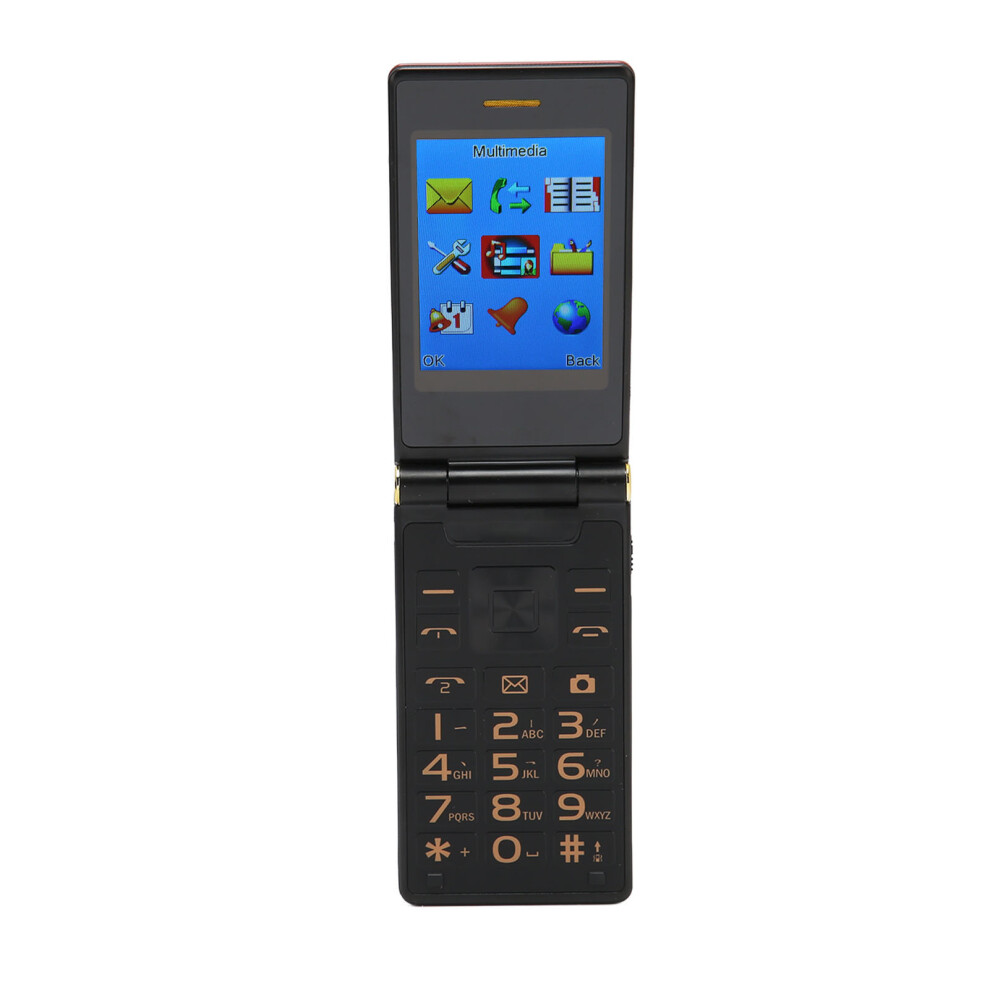 Flip Phone 3In Screen Senior Cell Dual Standby 5900Mah Big Button Red 8271376246657