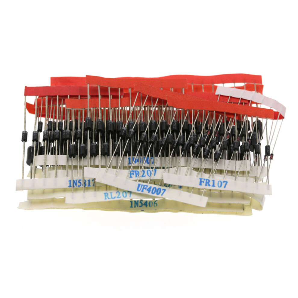 200Pcs Diode Assortment Kit Fast Recovery Schottky Rectifier & Switching Diodes 4611382308590