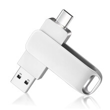 Dubbelt bärbart minne för smartphone och bärbar dator, USB C-minne med USB 3.0-gränssnitt, vattentät plug-and-play extern lagring för snabb