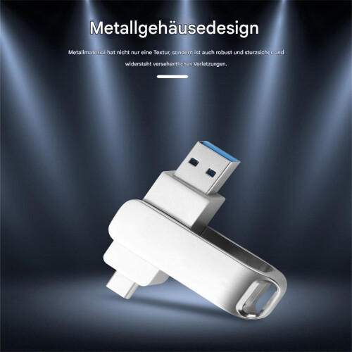 Διπλή φορητή μονάδα μνήμης Memory Stick για smartphone και φορητό υπολογιστή, μονάδα flash USB C 1