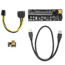 Ulepszony przedłużacz Riser z kablem przedłużającym USB 3.0, kablem zasilającym SATA, stabilnym i bezpiecznym zasilaniem, stałym gniazdem