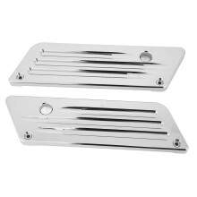 2 pz Coperchi copri sella in argento per bauletto, adatti a Touring Street Glide dal 1993 al 2013