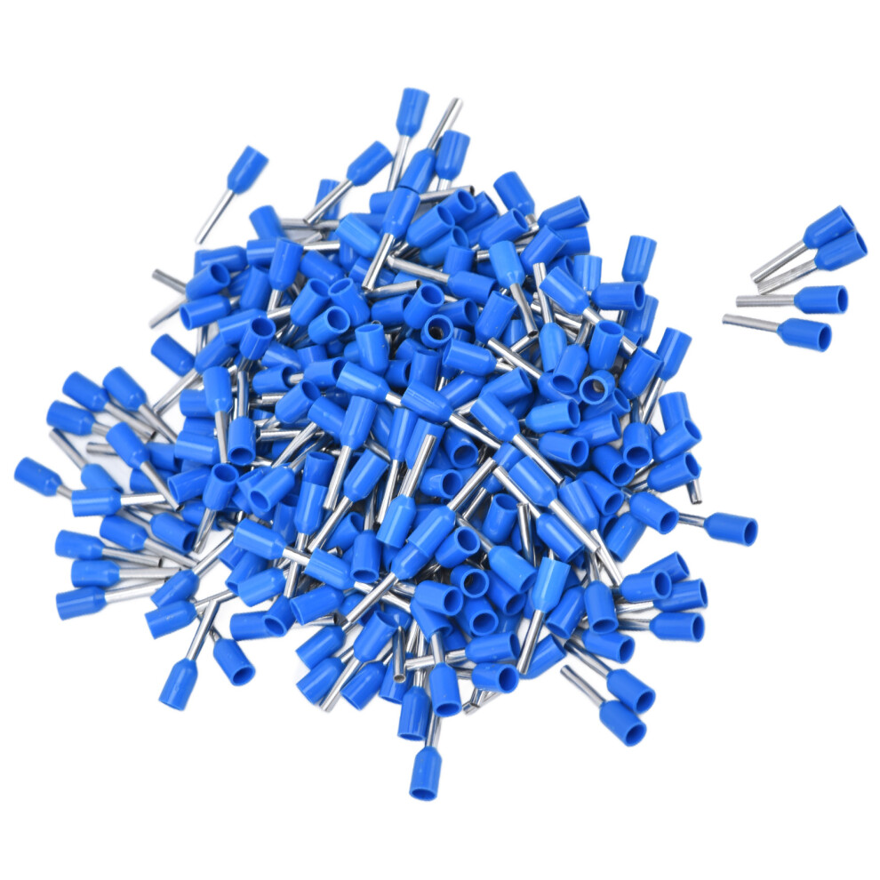 20 Awg Blue Insulated Ferrule Electrical Pin Terminals 1000 Pcs Crimp Kit E7508 7671376252640