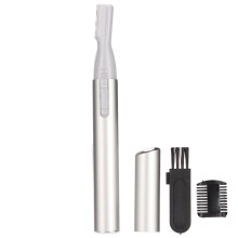 Compacte wenkbrauwtrimmer, multifunctionele wenkbrauwtrimmer met verstelbare lengte en wenkbrauwkam, hoogwaardige materialen (zilver) voor nachtclubs