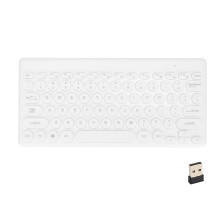 Wireless Keyboard and Mouse Combo Retro Typewriter Round Keycaps Compact With Multimedia Hotkeys Plug And Play 2.4GHz Wireless Connection Sensitive