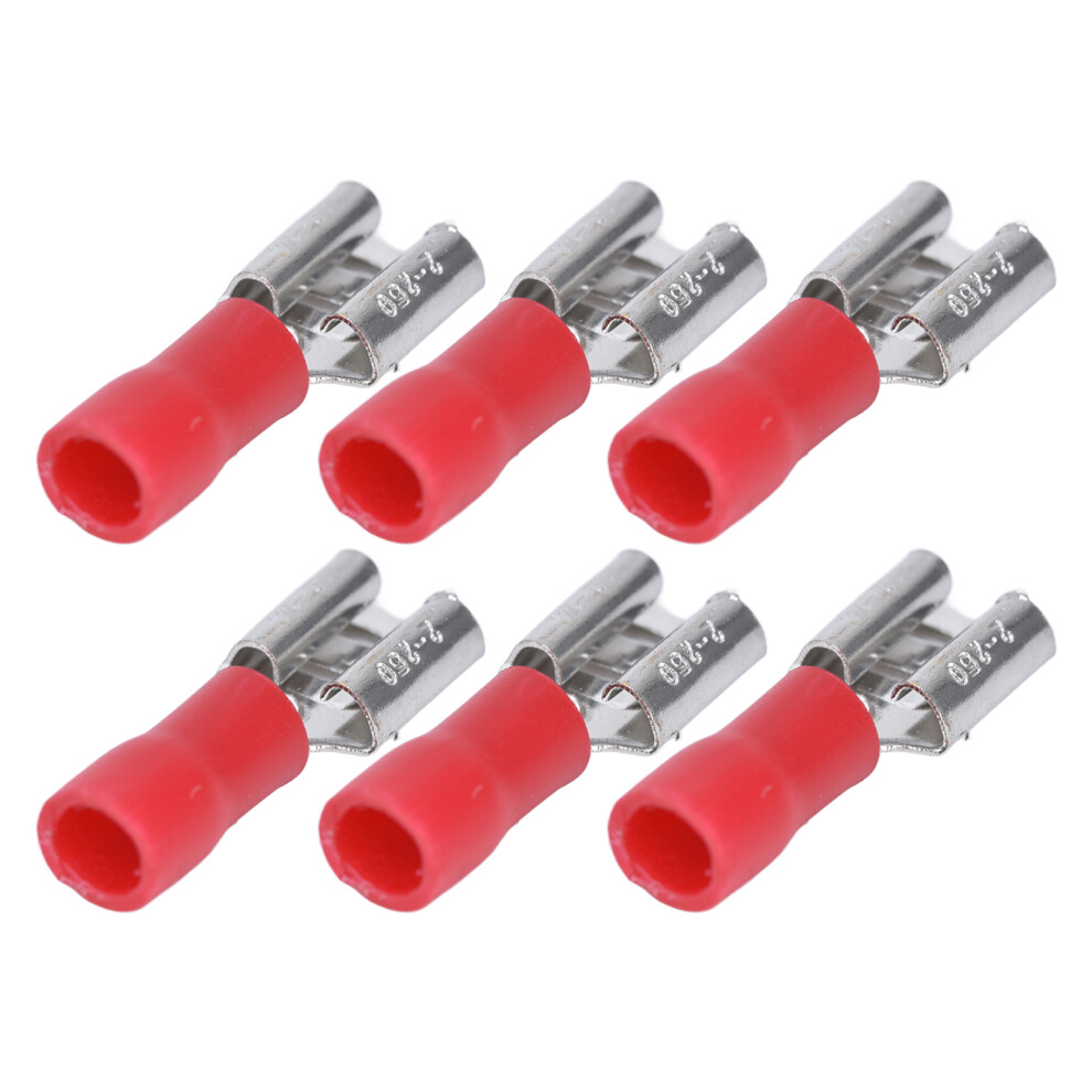 Fdd2250 100Pcs Female Spade Connectors For 1.52.5Mm Insulated Wire Red Durable 4931376256608