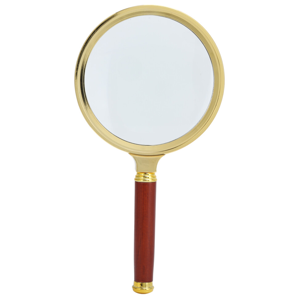 Magnifying Glass with Ergonomic Wood Handle, 5X Magnification Handheld Magnifier for Reading Books Newspapers and Detailed Inspection, Top Notch