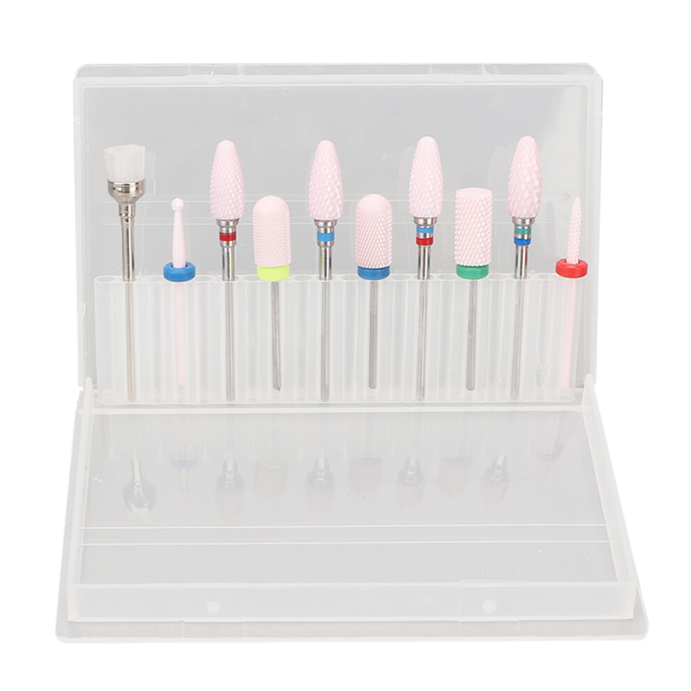 Electric Nail File, Cuticle Remover Bits with Wide Range of Applications and Drill Bit Set, Ceramic Acrylic Gel Nail Bit Kit for Manicure Pedicure,