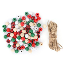 Kit de miçangas para artesanato, ideal para decoração de festas em casa. Inclui miçangas coloridas e polidas para guirlandas, cordão de cânhamo