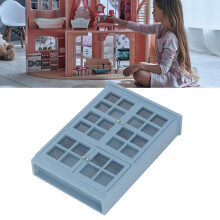 Meubles de maison miniature 1:12 - Armoire en bois sombre bleu avec étagère