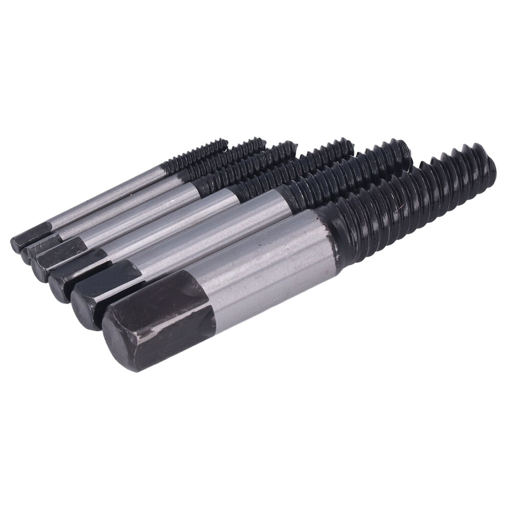 6Pcs Carbon Steel Screw Extractor Set For Broken Screws, Portable 7901376260537