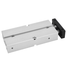 Cilindro pneumatico a doppio stelo, diametro 20 mm, corsa 75 mm, in lega di alluminio