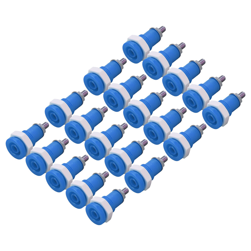 20Pcs Blue 4Mm Banana Sockets - Reliable Electrical Connection Accessories 3221382309643