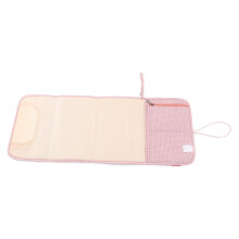 Baby Travel Changing Pad Nylon Water Resistant Pink Polka Dots Compact