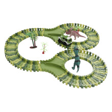 Dinosaur Race Track Car Toys with Flexible Tracks Easy Assembly for Boys Girls