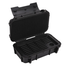 Wetterfeste Outdoor-Werkzeugaufbewahrungsbox aus ABS, robust, doppelt wasserdicht, schwarz