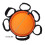 Hand-Stressball bei Arthritis, Grifftraining, 7cm, Orange 2