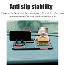 Kfz-Silikon-Armaturenbrettkissen mit Handyhalter, rutschfeste Navigationsmatte, 25 cm