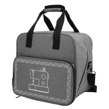 Große graue Oxford-Stoff-Nähmaschinen-Tasche, langlebig & geräumig