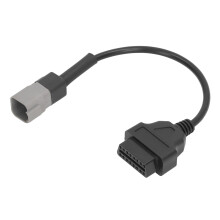 OBD2 OBDII Diagnostic Tool Cable Adapter, Motorcycle Diagnostic Tool Cable 6 Pin to 16 Pin for BRP Moto ATV UTV Bike Clut, Enables Connection Between