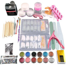Kit per unghie acriliche per principianti, elementi decorativi e formine per unghie per nail art professionale, strumenti in resina gel atossica di