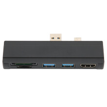 Dokovacia stanica Surface Hub, 5v1 hliníkové príslušenstvo s 4K HDMI + USB 3.0 Hub + čítačka pamäťových kariet, tenký a prenosný dizajn